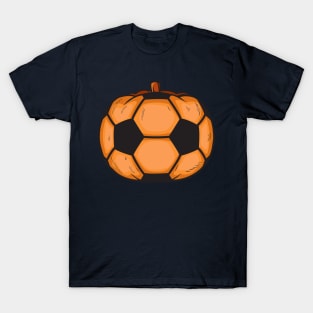 Soccer Pumpkin Ball Head Halloween T-Shirt